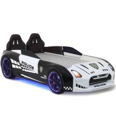Дитяче ліжко машина GTR Police 190х90 см з підсвіткою, музикою, шкіряний салон, пультом